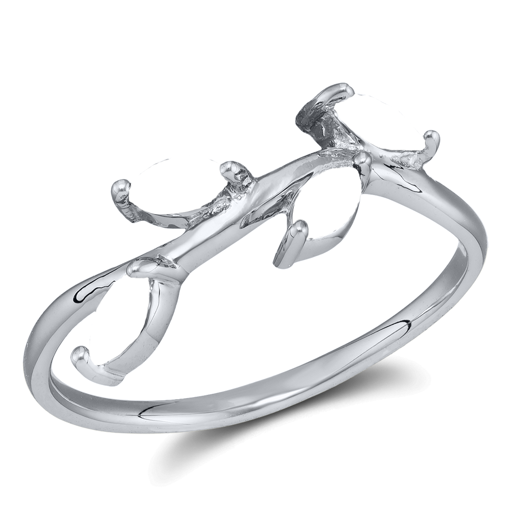  Mytys CZ Leaf Ring for Women-Multiple Finger Cubic